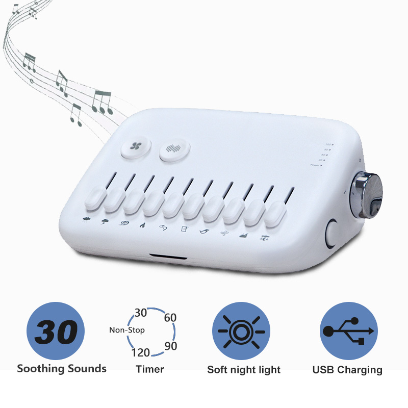 Baby Sound Machine White - Mesin Suara White Noise USB Isi