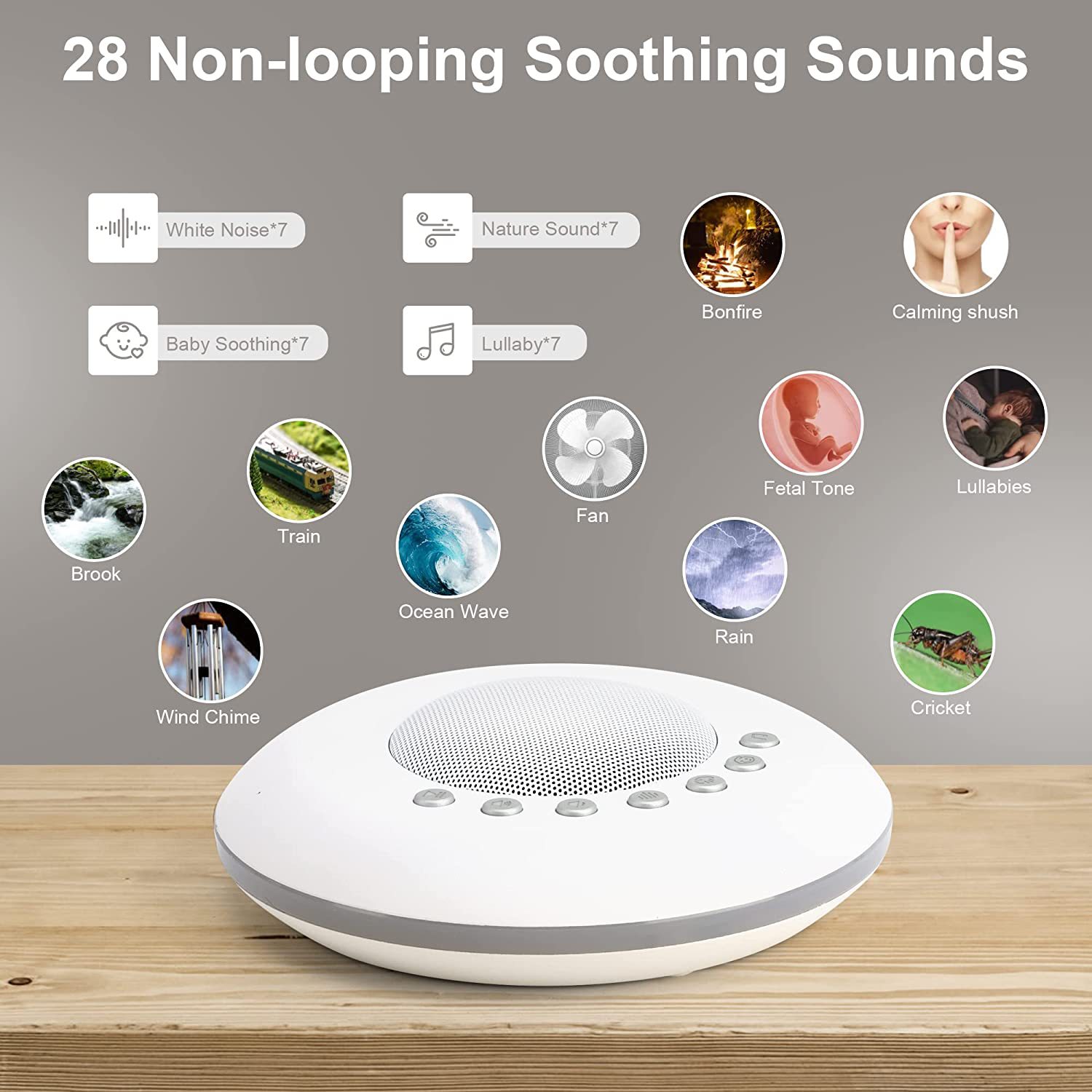 Baby Sound Machine White - Mesin Suara White Noise untuk Bayi