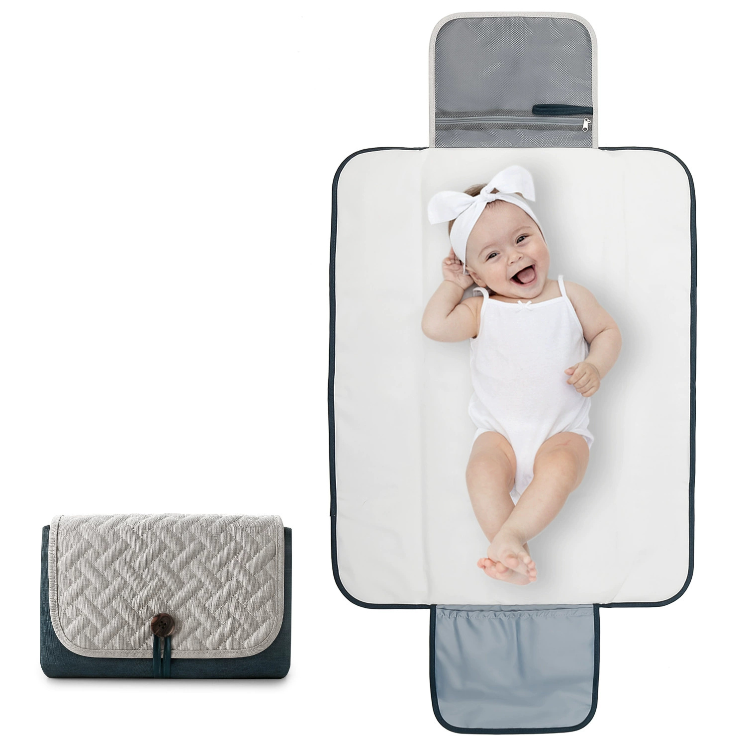 Changing Table Topper - Alas Ganti Popok Bayi Multifungsi Portabel,