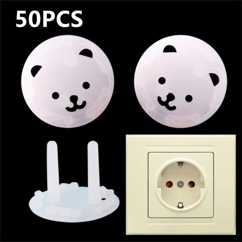 Outlet Cover Childproof - 10/20/50 Buah Soket Listrik Anak Keselamatan