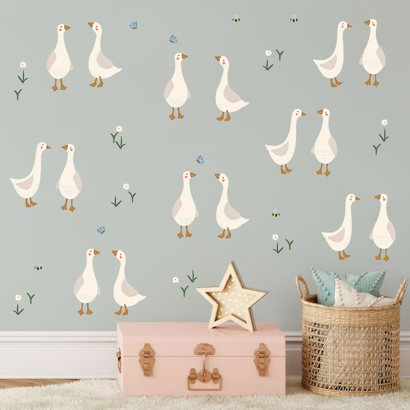 Baby Nursery Furniture Sets - Stiker Dinding Bebek Lucu Stiker Bunga