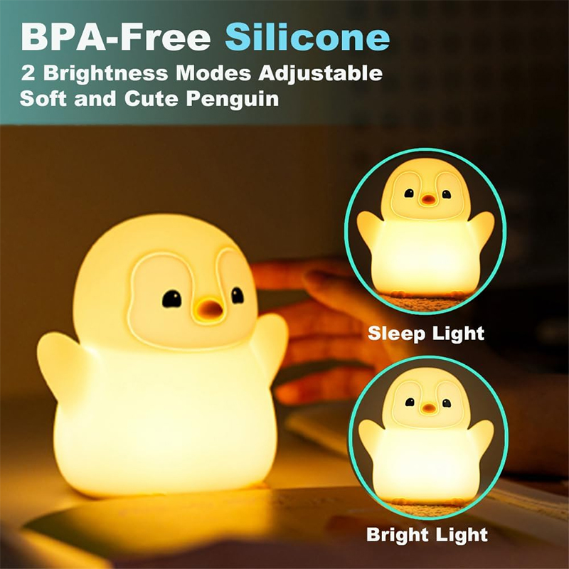 Lampu Tidur Penguin Silikon Ba - Baby Nursery Table Lamp ulasan dan harga