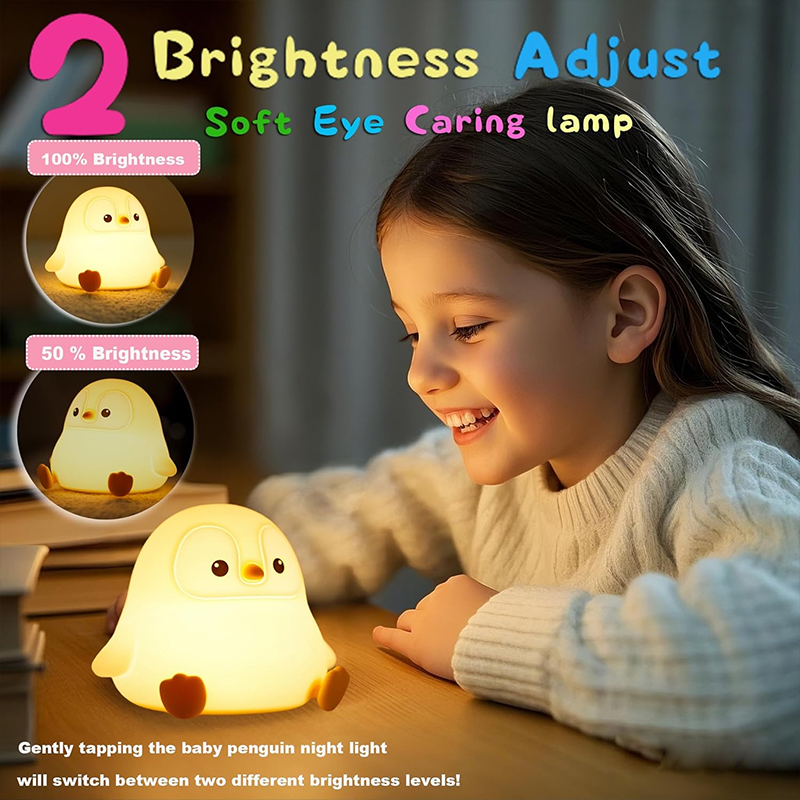 Lampu Tidur Penguin Lucu Silik - Baby Nursery Table Lamp ulasan dan harga