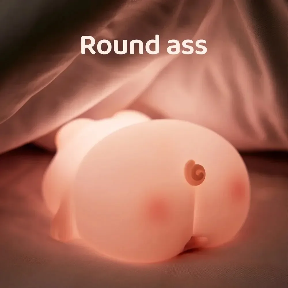 Piggy lampu malam Led silikon, - Baby Nursery Table Lamp ulasan dan harga