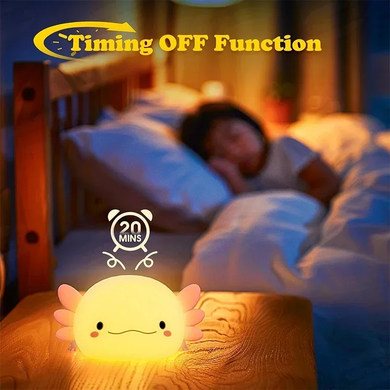 Lampu Tidur Axolotl Lucu Lampu - Baby Nursery Table Lamp ulasan dan harga