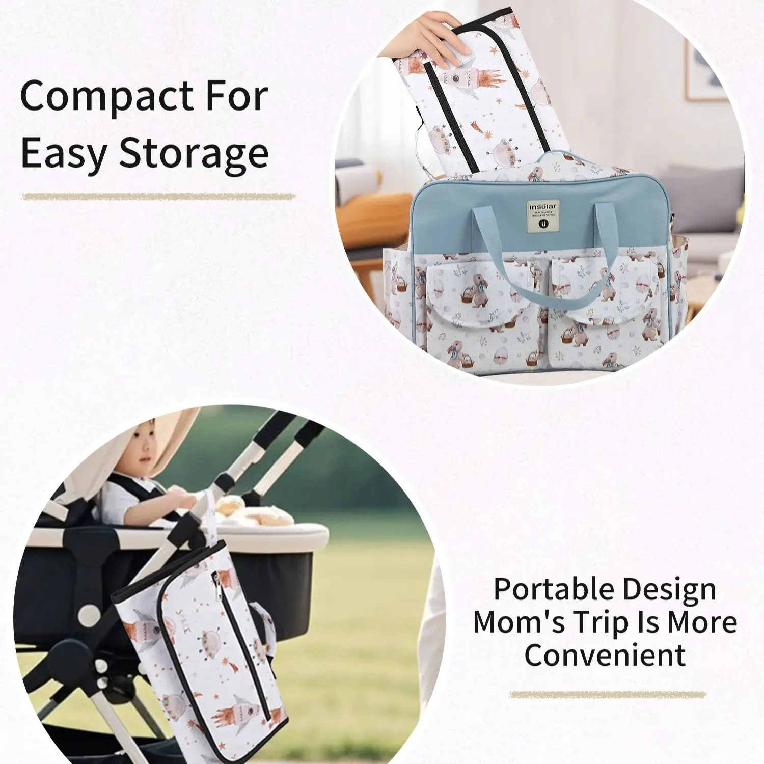 INSULAR Alas Ganti Popok Tahan - Changing Table Topper ulasan dan harga