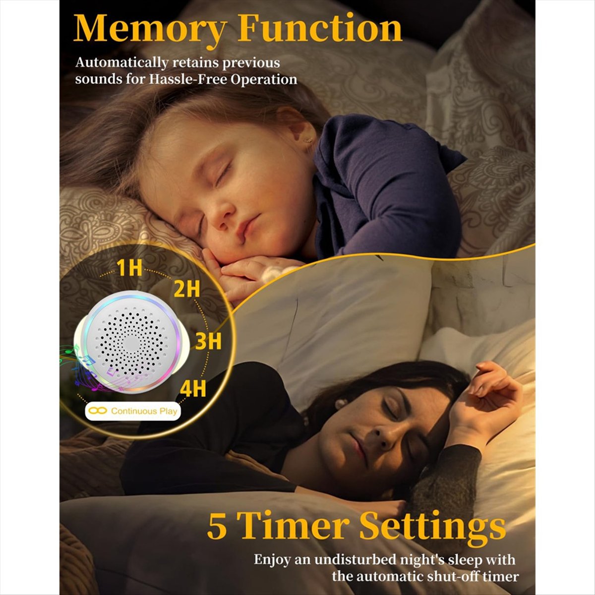 Mesin Suara White Noise DTC5 d - Baby Sound Machine White ulasan dan harga