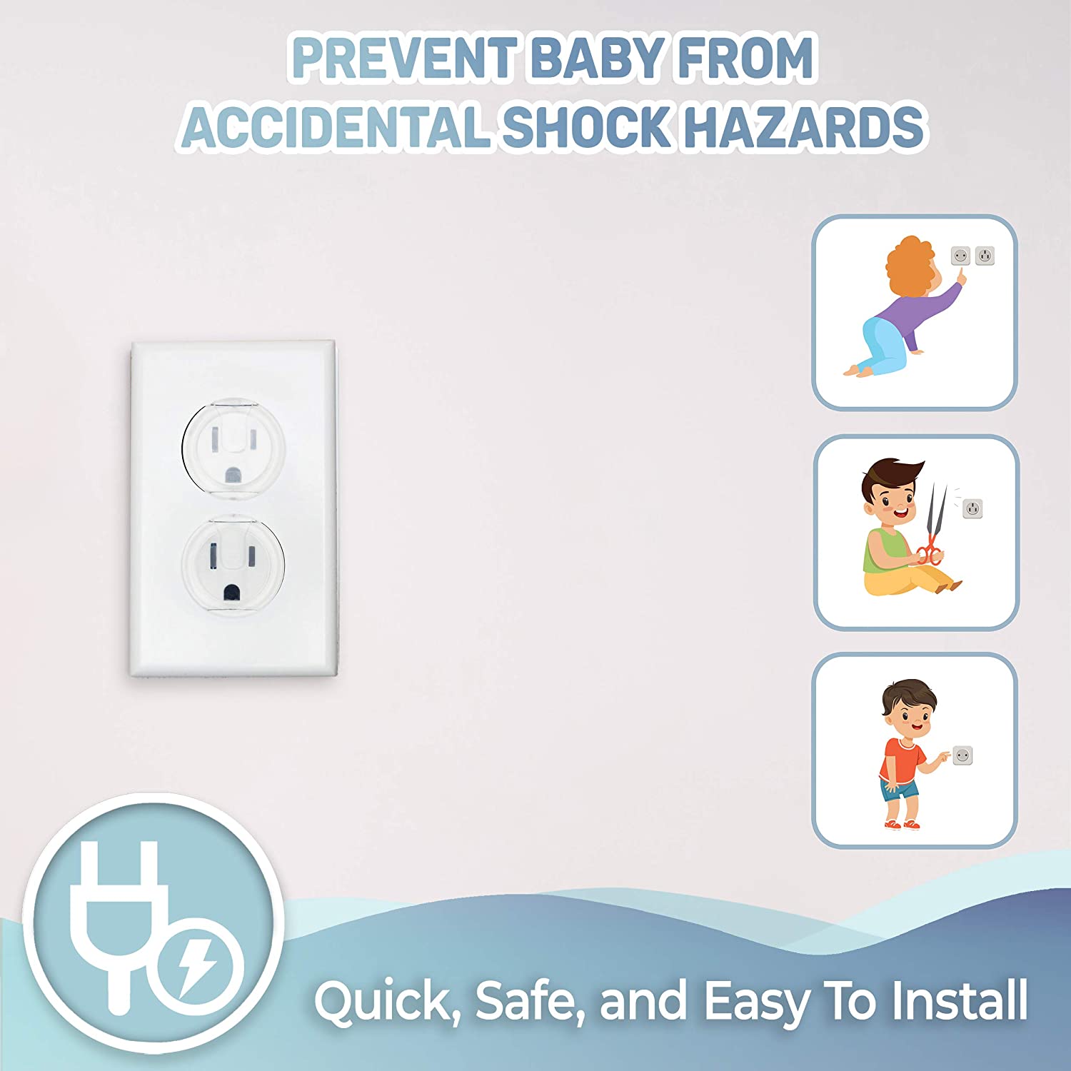 10 buah penutup Outlet, pelind - Outlet Cover Childproof ulasan dan harga