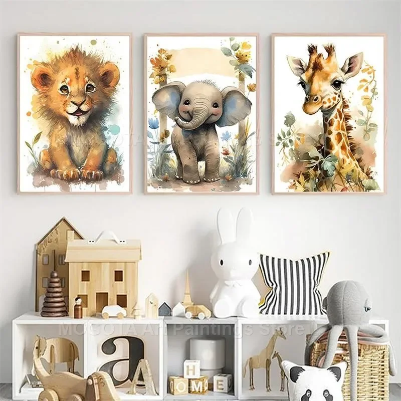 Cat Air Singa Jerapah Harimau  - Baby Nursery Art ulasan dan harga