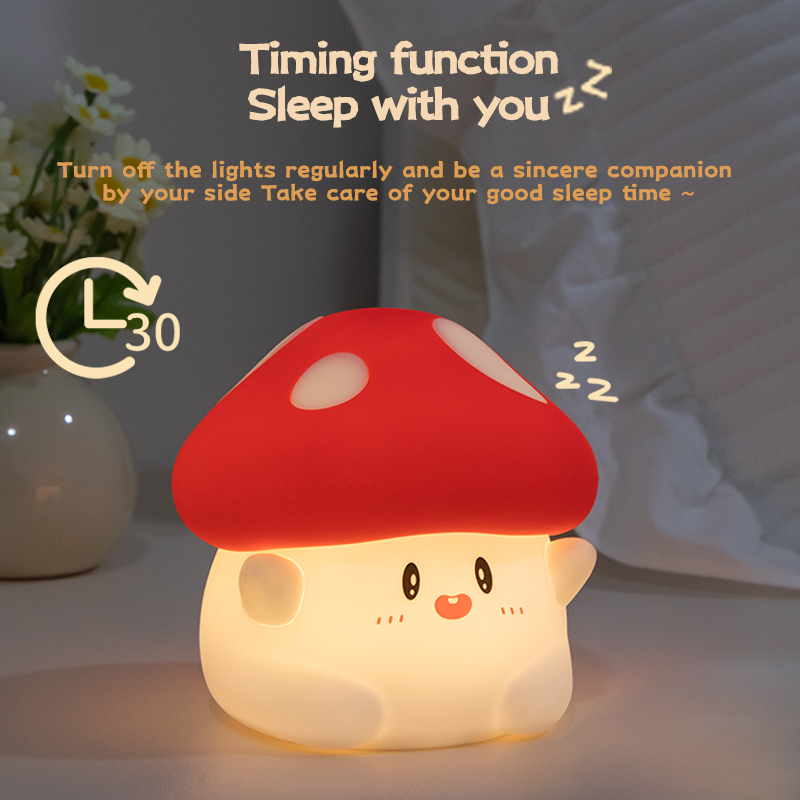 Lampu malam jamur LED, lentera - Baby Nursery Table Lamp ulasan dan harga