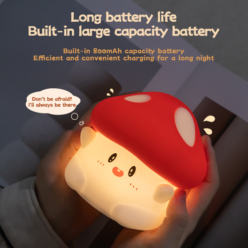 Lampu malam jamur LED, lentera - Baby Nursery Table Lamp ulasan dan harga