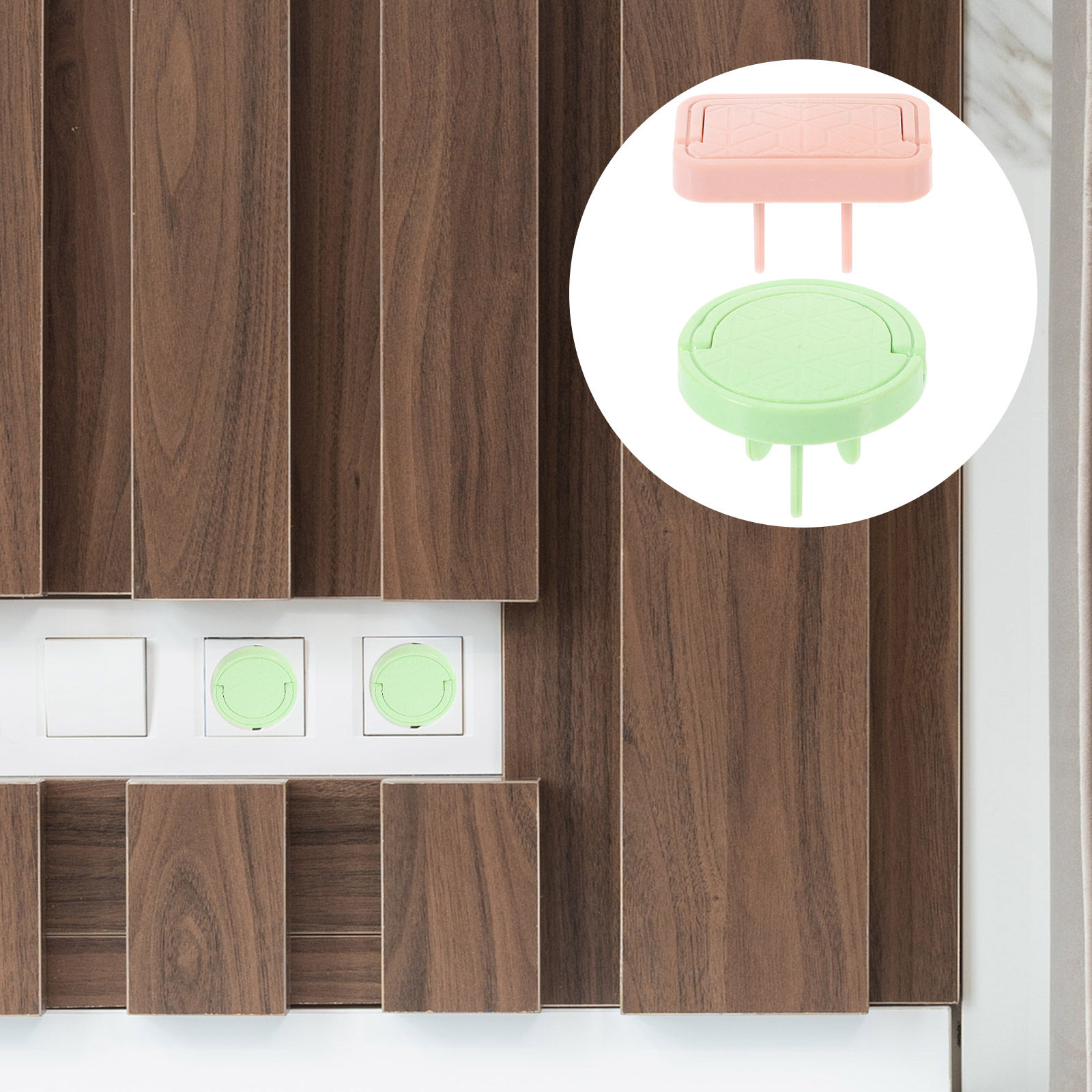 8Pcs Penutup Stopkontak Listri - Outlet Cover Childproof ulasan dan harga