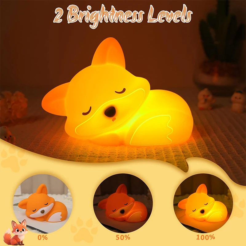 1 Pak Lampu Malam Hewan Rubah  - Baby Nursery Table Lamp ulasan dan harga